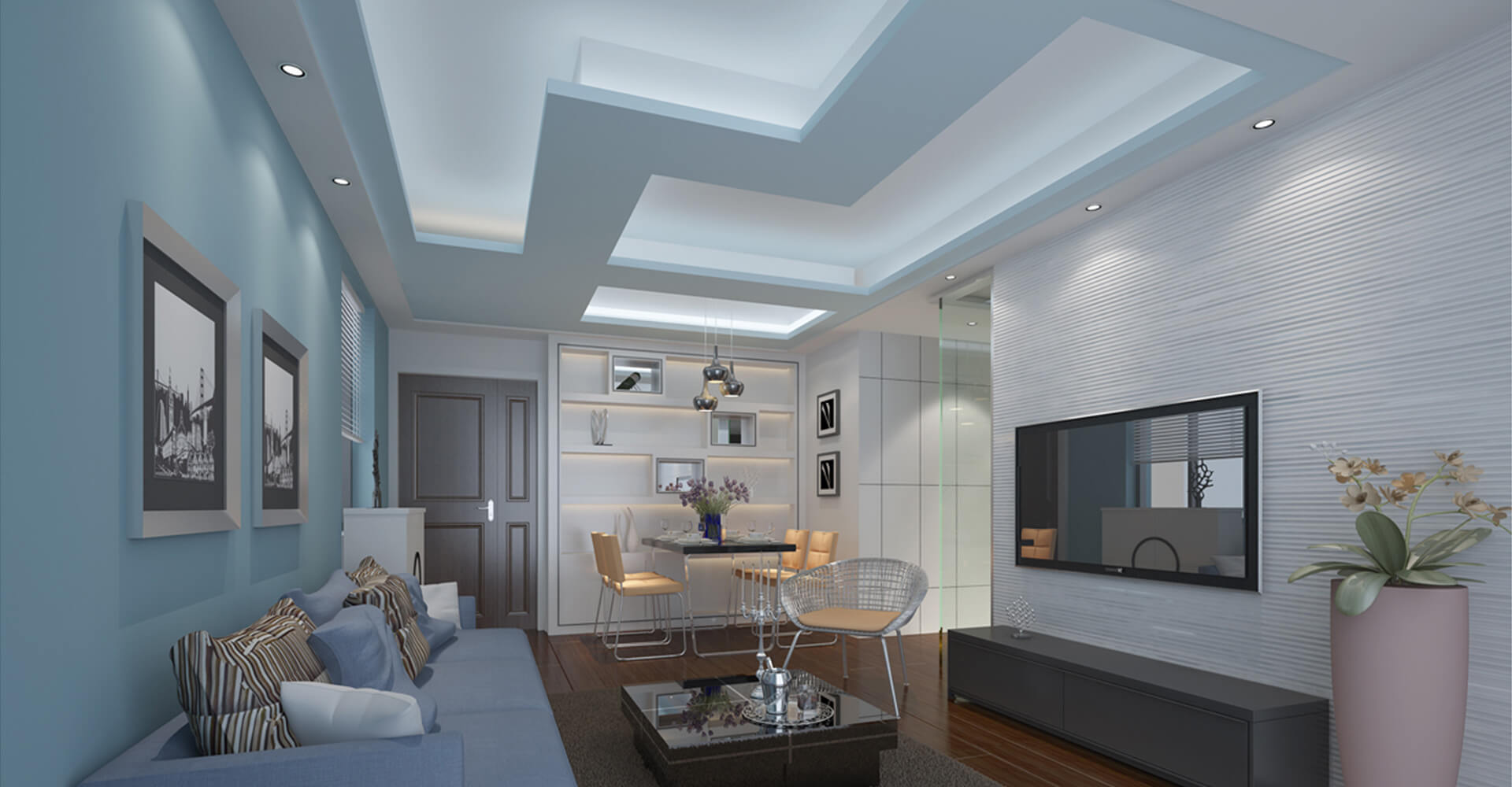 Living Room False Ceiling Gypsum Board Drywall 