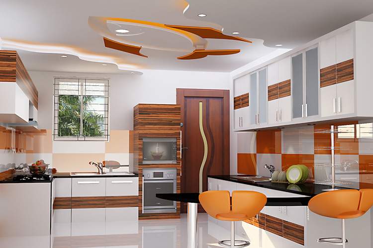 false ceiling design for open kitchen