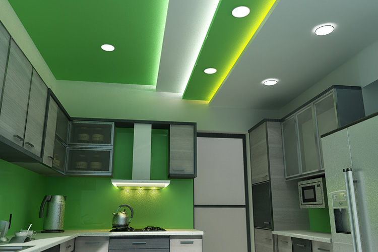open kitchen false ceiling design